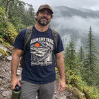 Man wearing the Alum Cave Trail T-Shirt