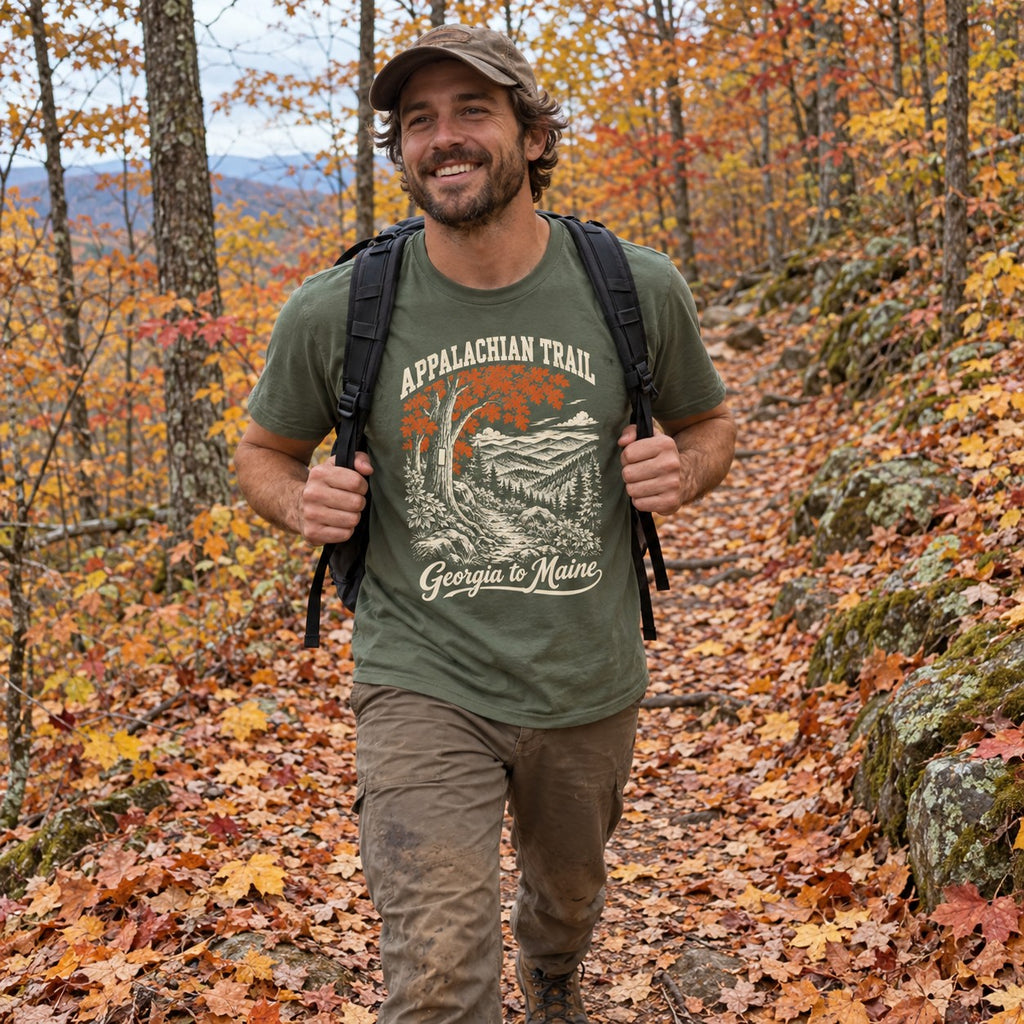 Appalachian Trail T-Shirt worn outdoors