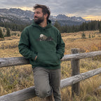 Base Camp Moon Hoodie worn outdoors