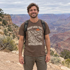 Man wearing the Bright Angel Trail T-Shirt