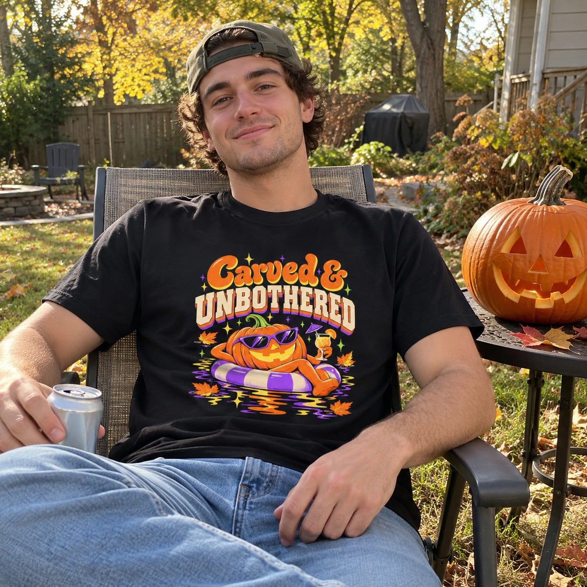 Carved & Unbothered T-Shirt worn casually
