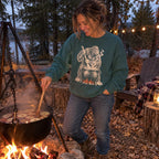 Person wearing the Bigfoot Cauldron Sweatshirt