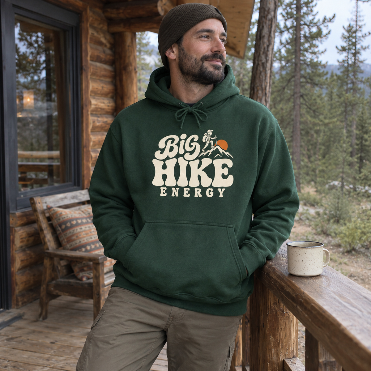Big Hike Energy Hoodie - worn outdoors