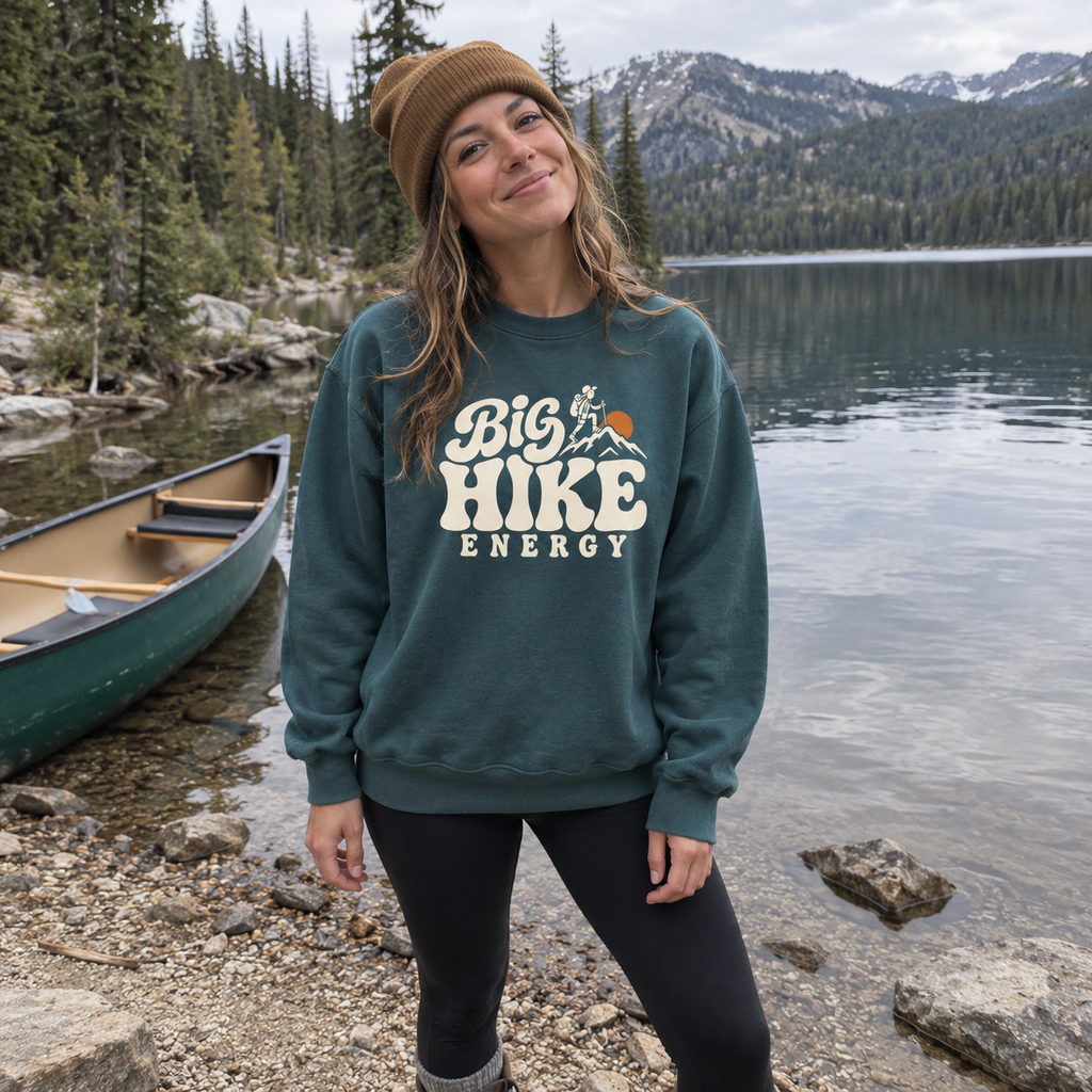 Big Hike Energy Sweatshirt - worn outdoors
