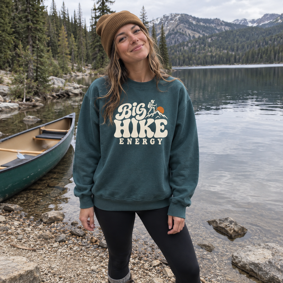 Big Hike Energy Sweatshirt - worn outdoors