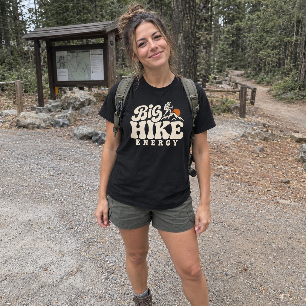 Big Hike Energy T-Shirt - worn outdoors