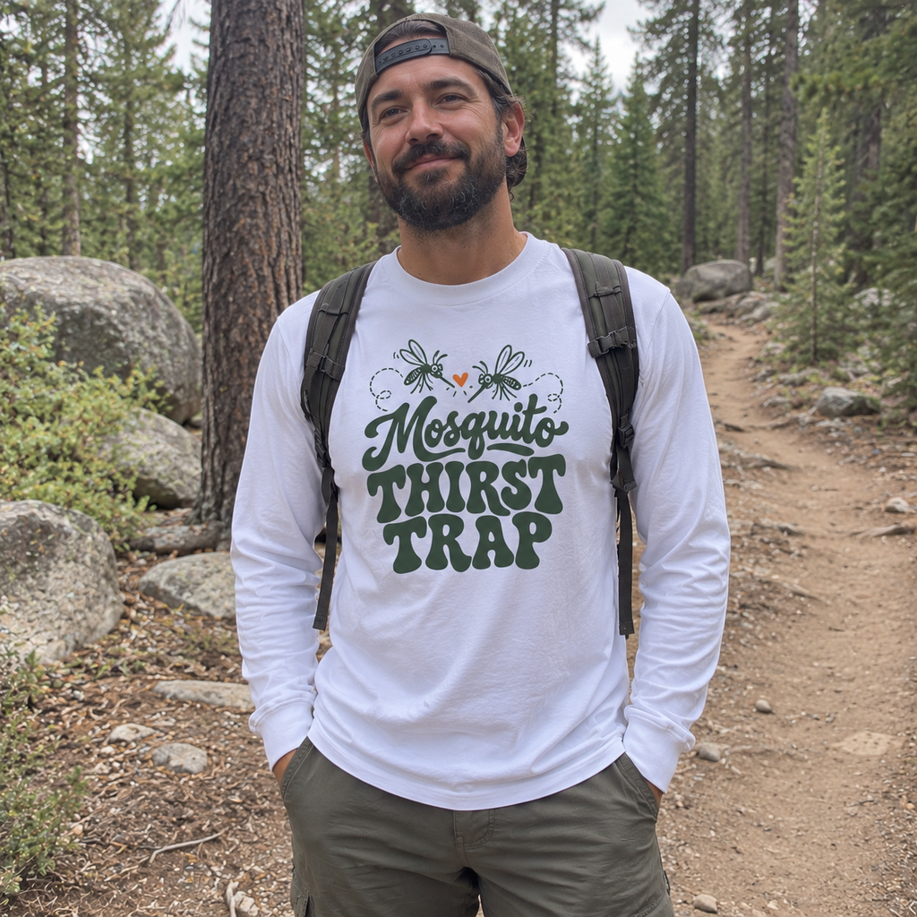 Mosquito Thirst Trap Long Sleeve Shirt - worn outdoors