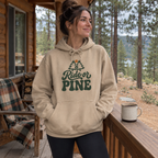 Ride or Pine Hoodie - worn outdoors