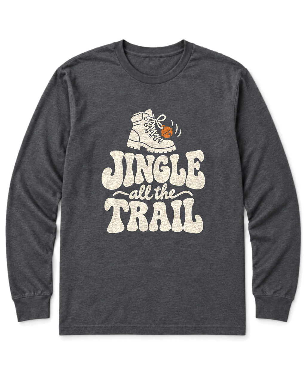 Jingle All the Trail Long Sleeve Shirt - Dark Heather