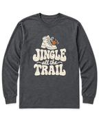 Jingle All the Trail Long Sleeve Shirt - Dark Heather