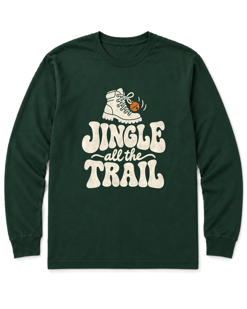 Jingle All the Trail Long Sleeve Shirt - Forest Green