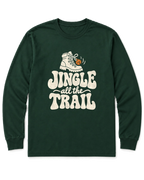 Jingle All the Trail Long Sleeve Shirt - Forest Green