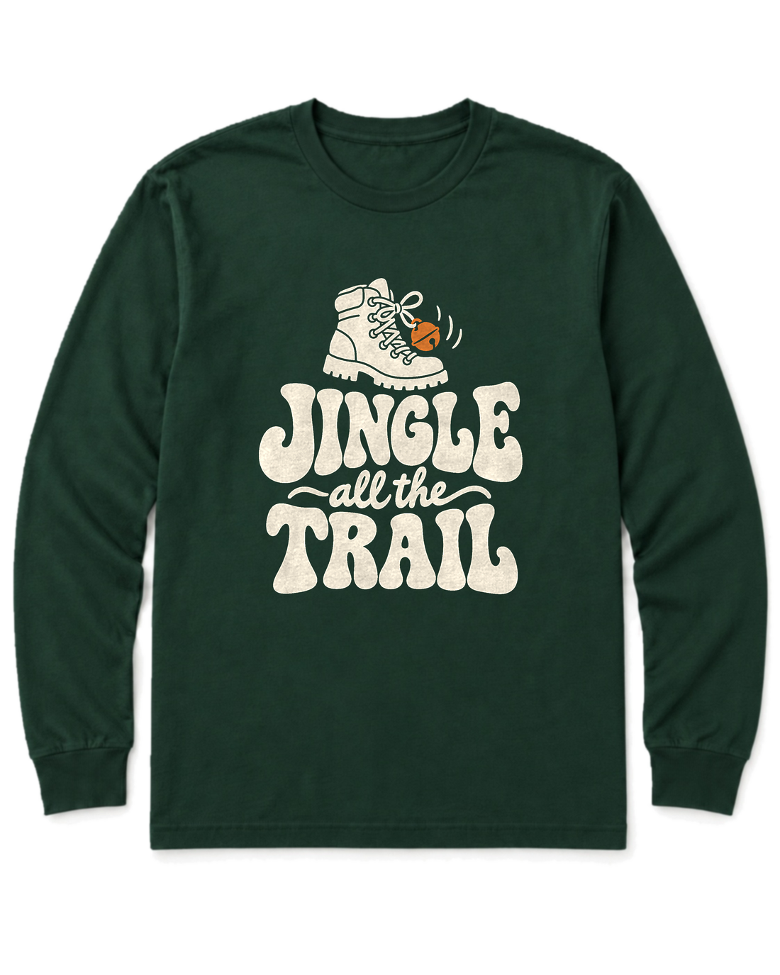 Jingle All the Trail Long Sleeve Shirt - Forest Green