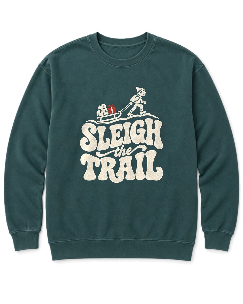 Sleigh the Trail Sweatshirt - Blue Spruce