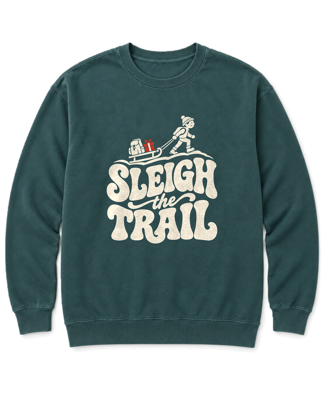 Sleigh the Trail Sweatshirt - Blue Spruce