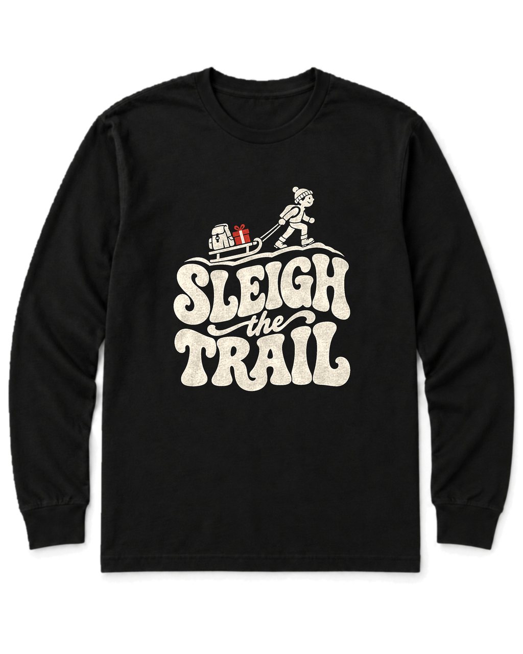 Sleigh the Trail Long Sleeve Shirt - Black