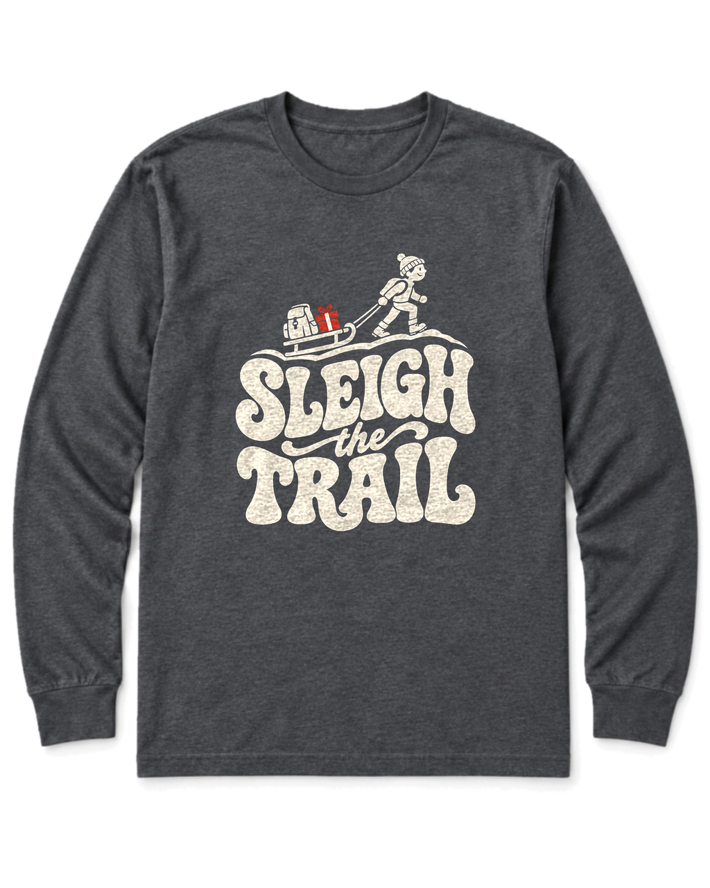 Sleigh the Trail Long Sleeve Shirt - Dark Heather