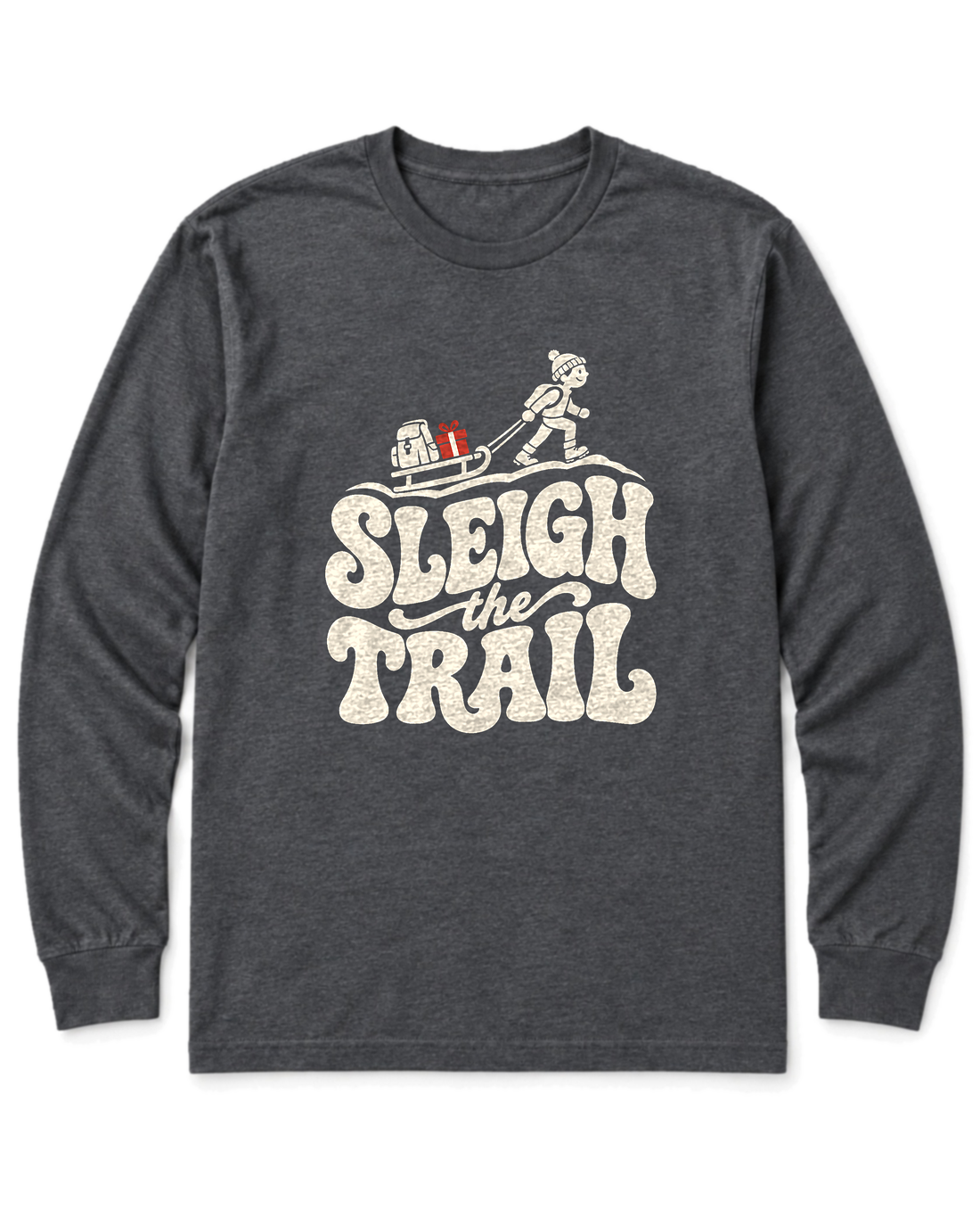 Sleigh the Trail Long Sleeve Shirt - Dark Heather
