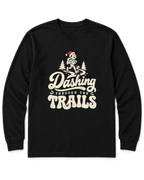 Dashing Through the Trails Long Sleeve Shirt - Black