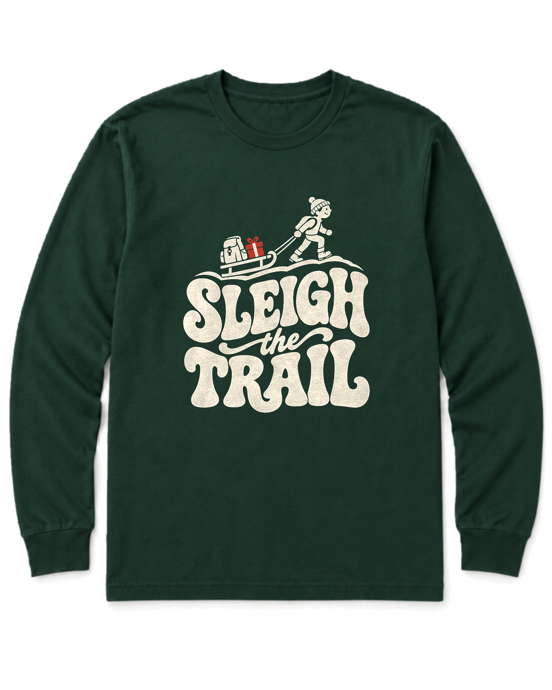 Sleigh the Trail Long Sleeve Shirt - Forest Green