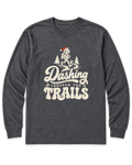 Dashing Through the Trails Long Sleeve Shirt - Dark Heather