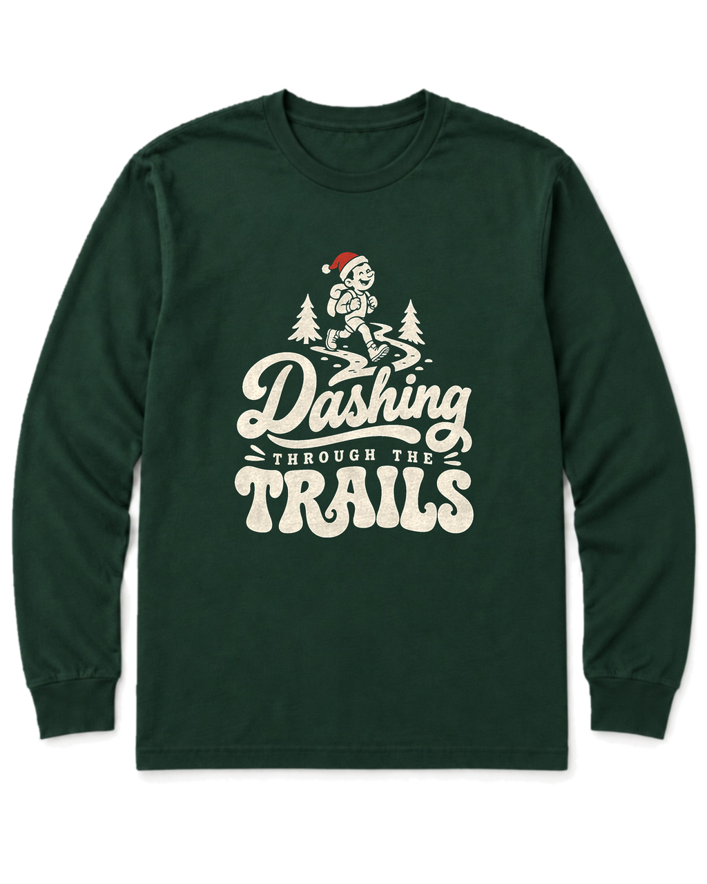 Dashing Through the Trails Long Sleeve Shirt - Forest Green