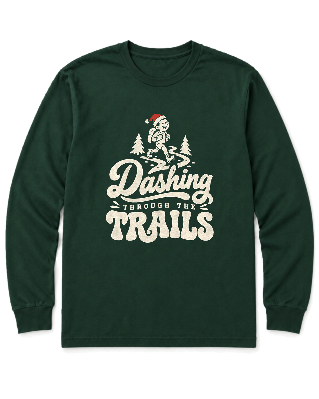 Dashing Through the Trails Long Sleeve Shirt - Forest Green