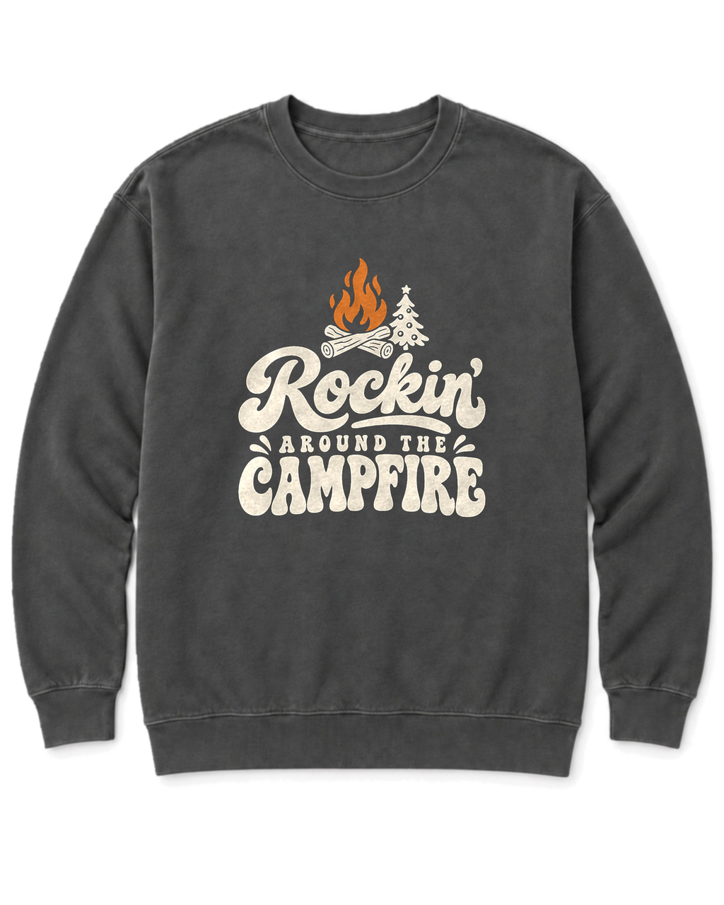 Rockin' Around the Campfire Sweatshirt - Pepper