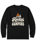 Rockin' Around the Campfire Long Sleeve Shirt - Black