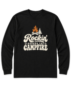 Rockin' Around the Campfire Long Sleeve Shirt - Black