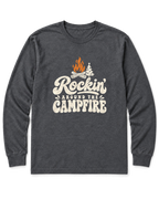 Rockin' Around the Campfire Long Sleeve Shirt - Dark Heather