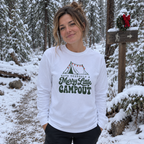 Have Yourself a Merry Little Campout Long Sleeve Shirt - worn outdoors
