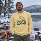 Have Yourself a Merry Little Campout Sweatshirt - worn outdoors