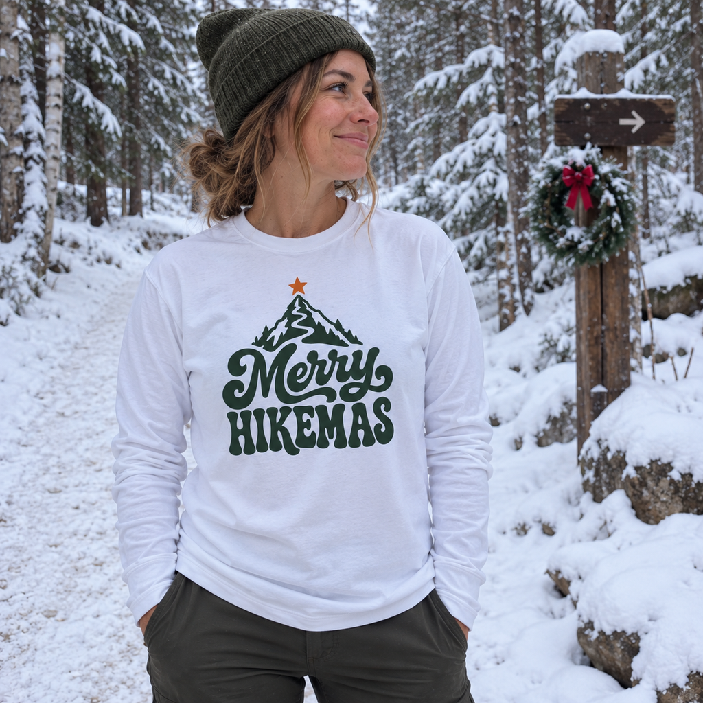 Merry Hikemas Long Sleeve Shirt - worn outdoors