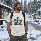 Merry Hikemas T-Shirt - worn outdoors