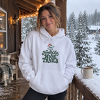 Naughty List, Nice Trails Hoodie - worn outdoors