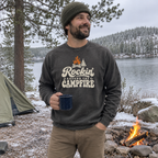 Rockin' Around the Campfire Sweatshirt - worn outdoors