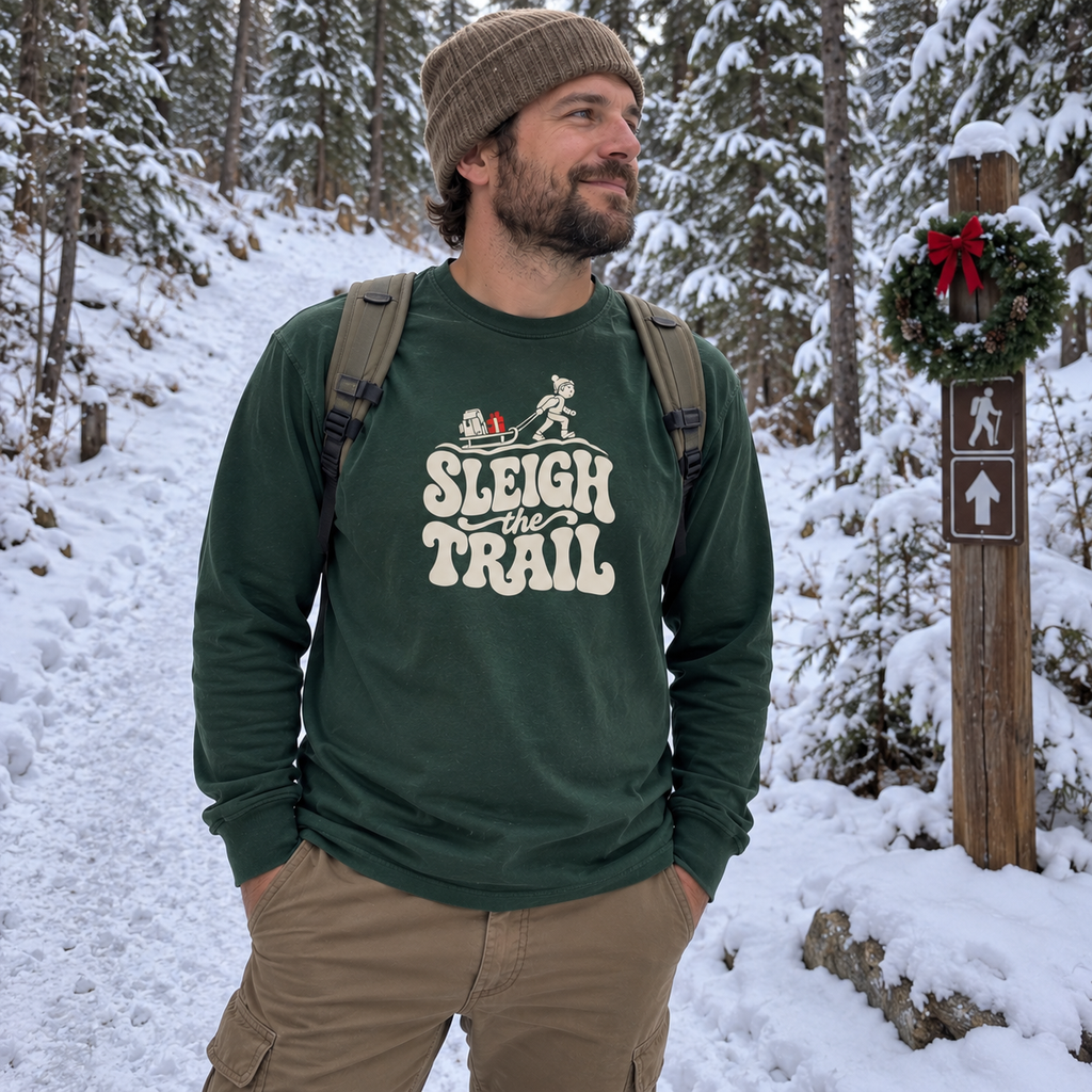 Sleigh the Trail Long Sleeve Shirt - worn outdoors