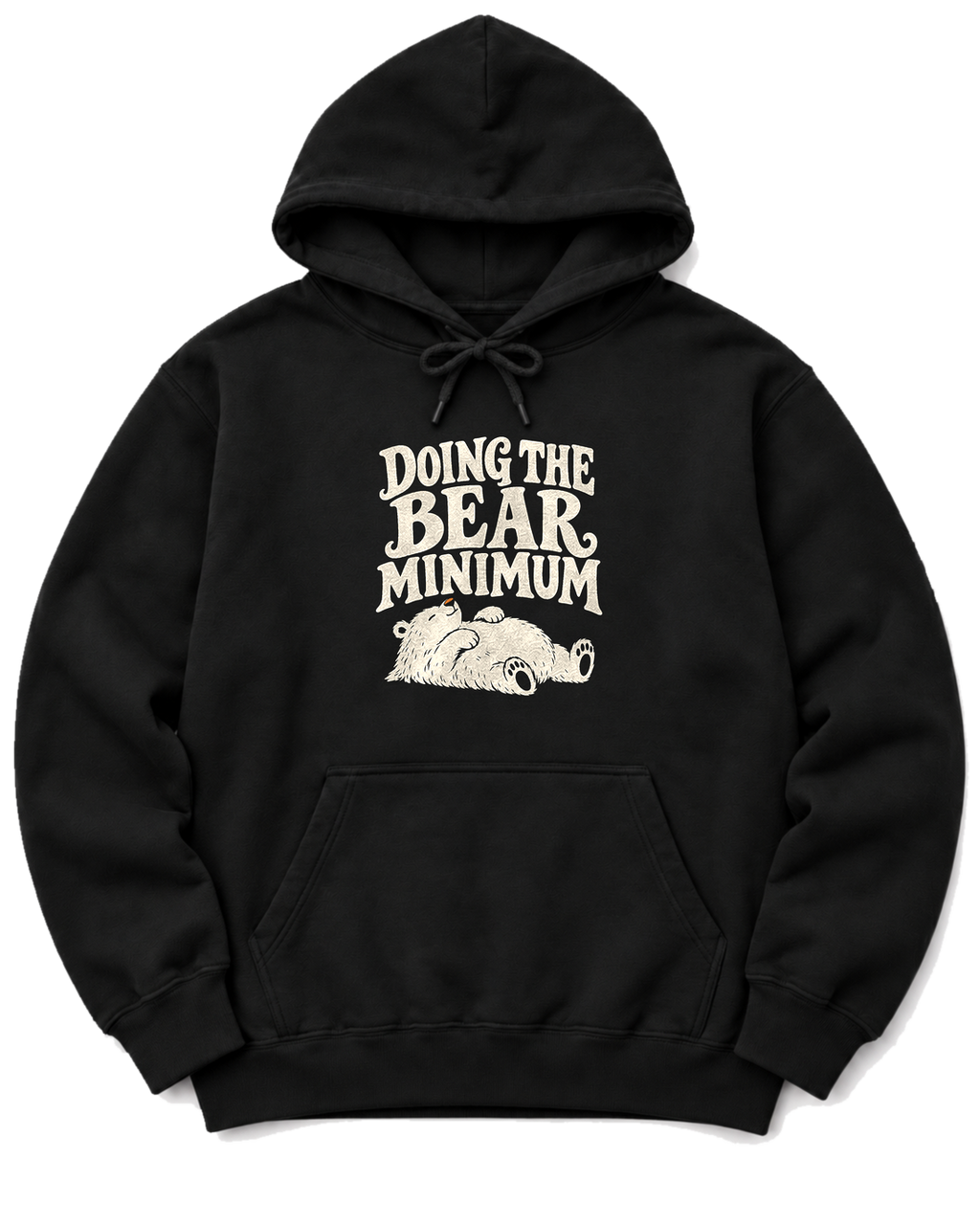 Doing the Bear Minimum Hoodie - Black