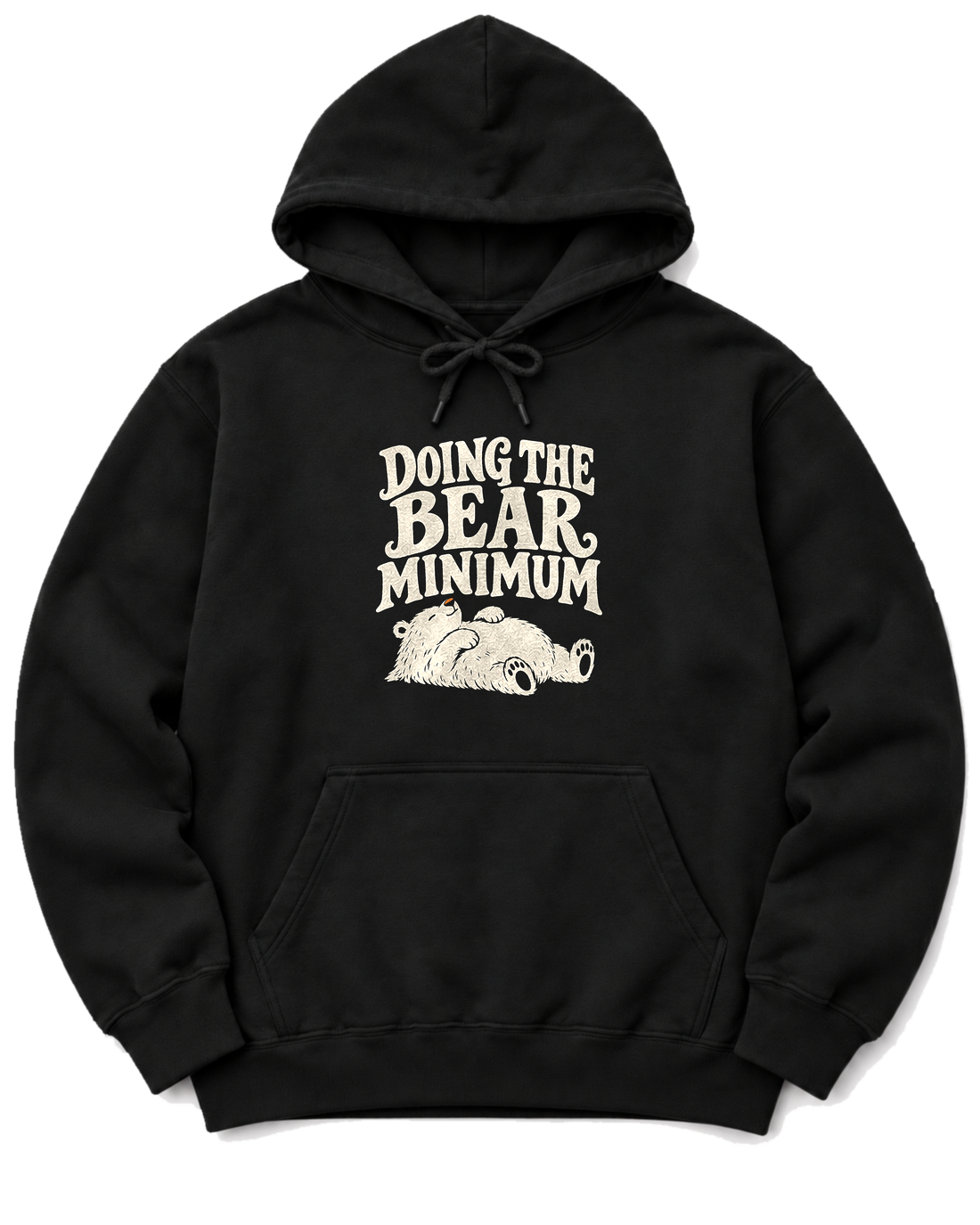 Doing the Bear Minimum Hoodie - Black