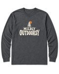 Mildly Outdoorsy Long Sleeve Shirt - Dark Heather