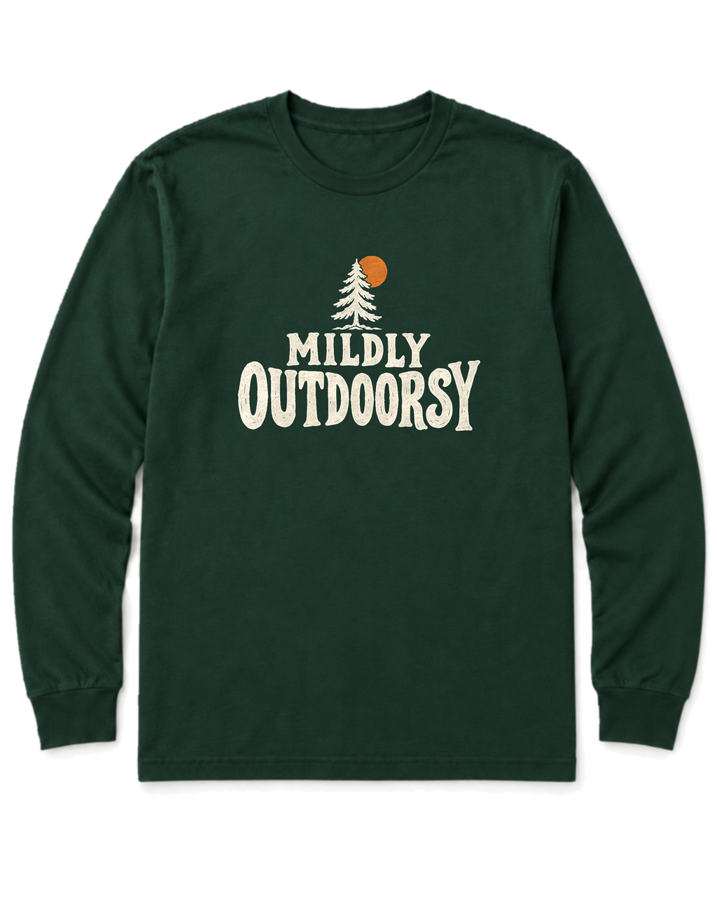 Mildly Outdoorsy Long Sleeve Shirt - Forest Green