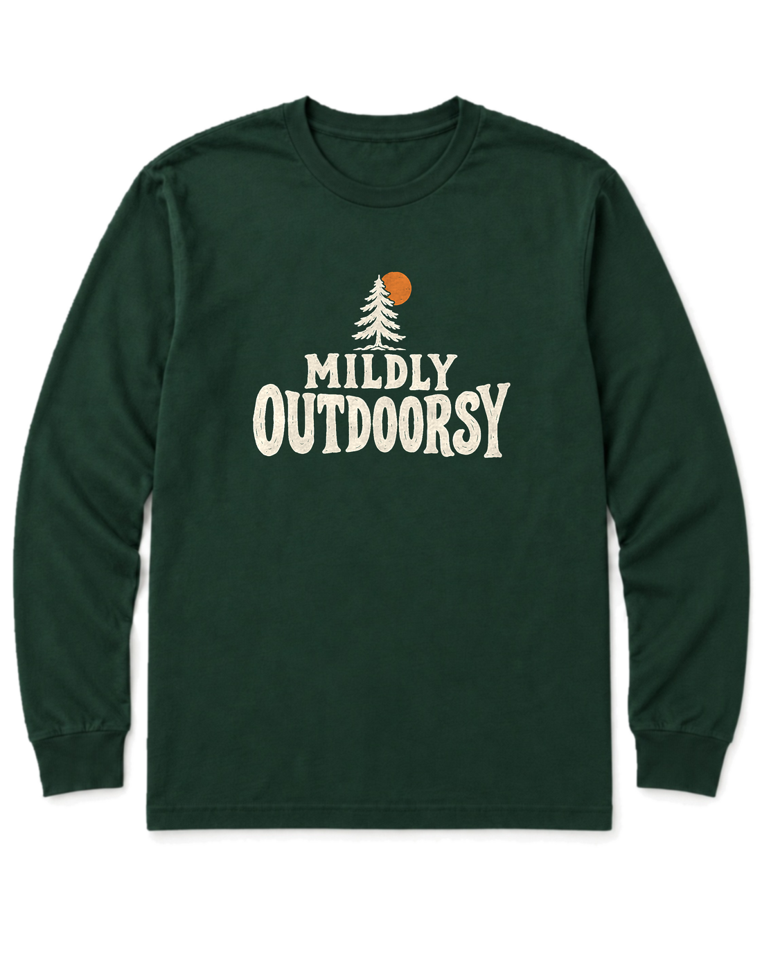Mildly Outdoorsy Long Sleeve Shirt - Forest Green