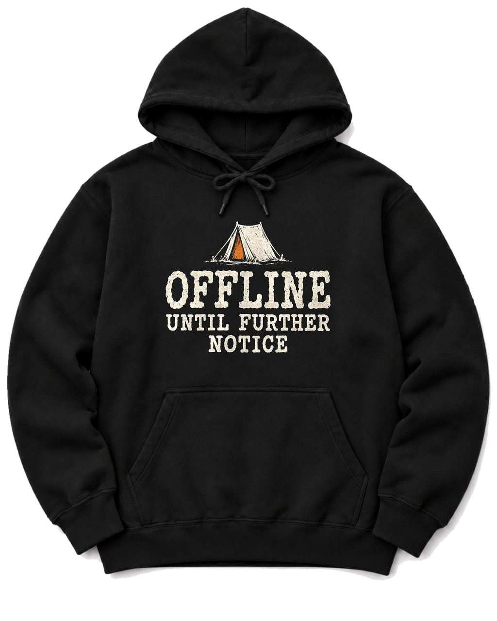 Offline Until Further Notice Hoodie - Black