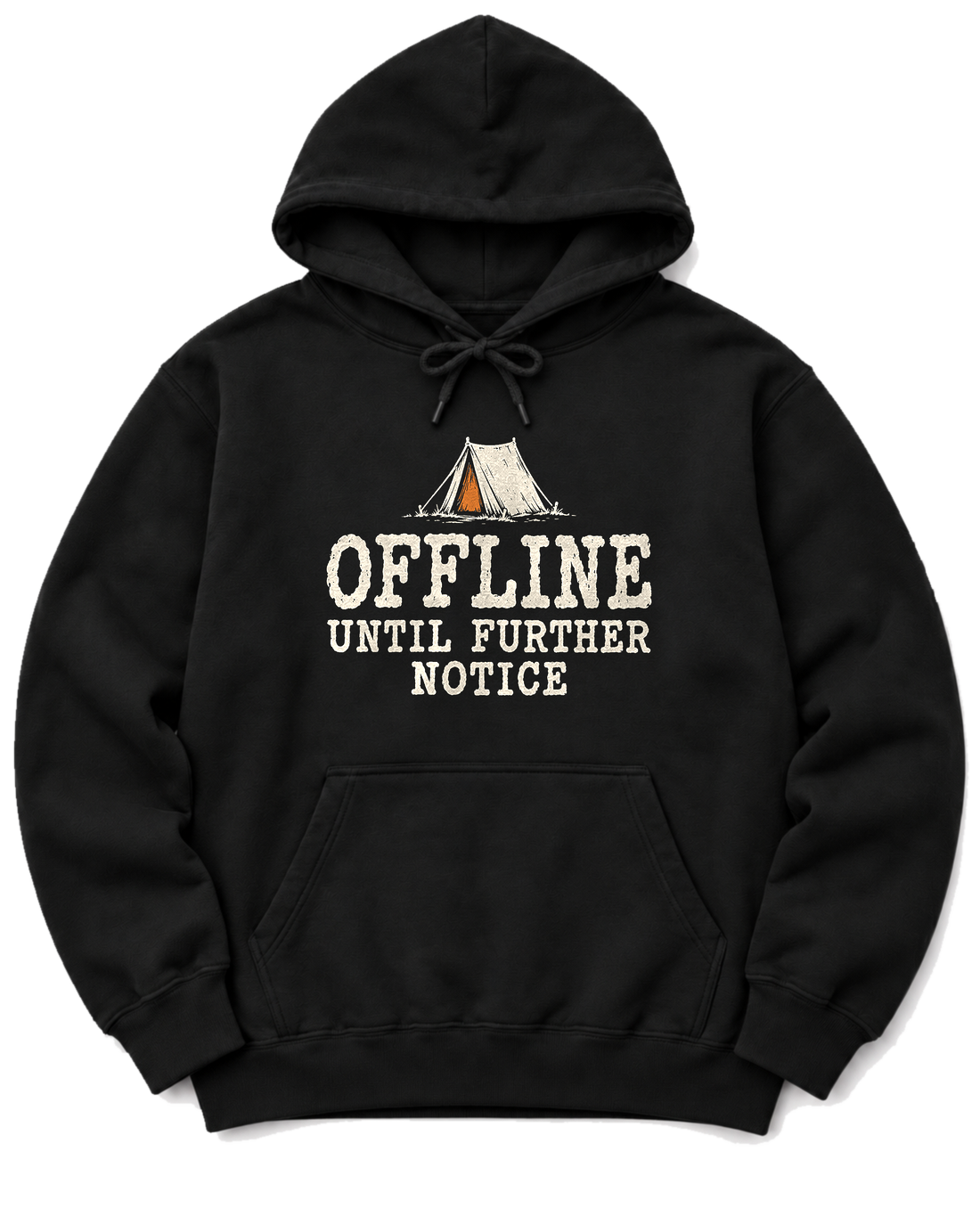 Offline Until Further Notice Hoodie - Black