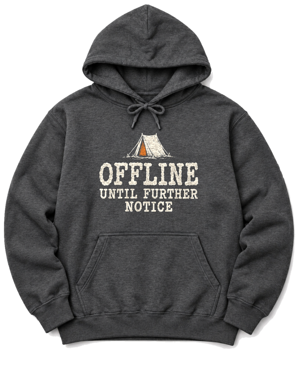 Offline Until Further Notice Hoodie - Dark Heather