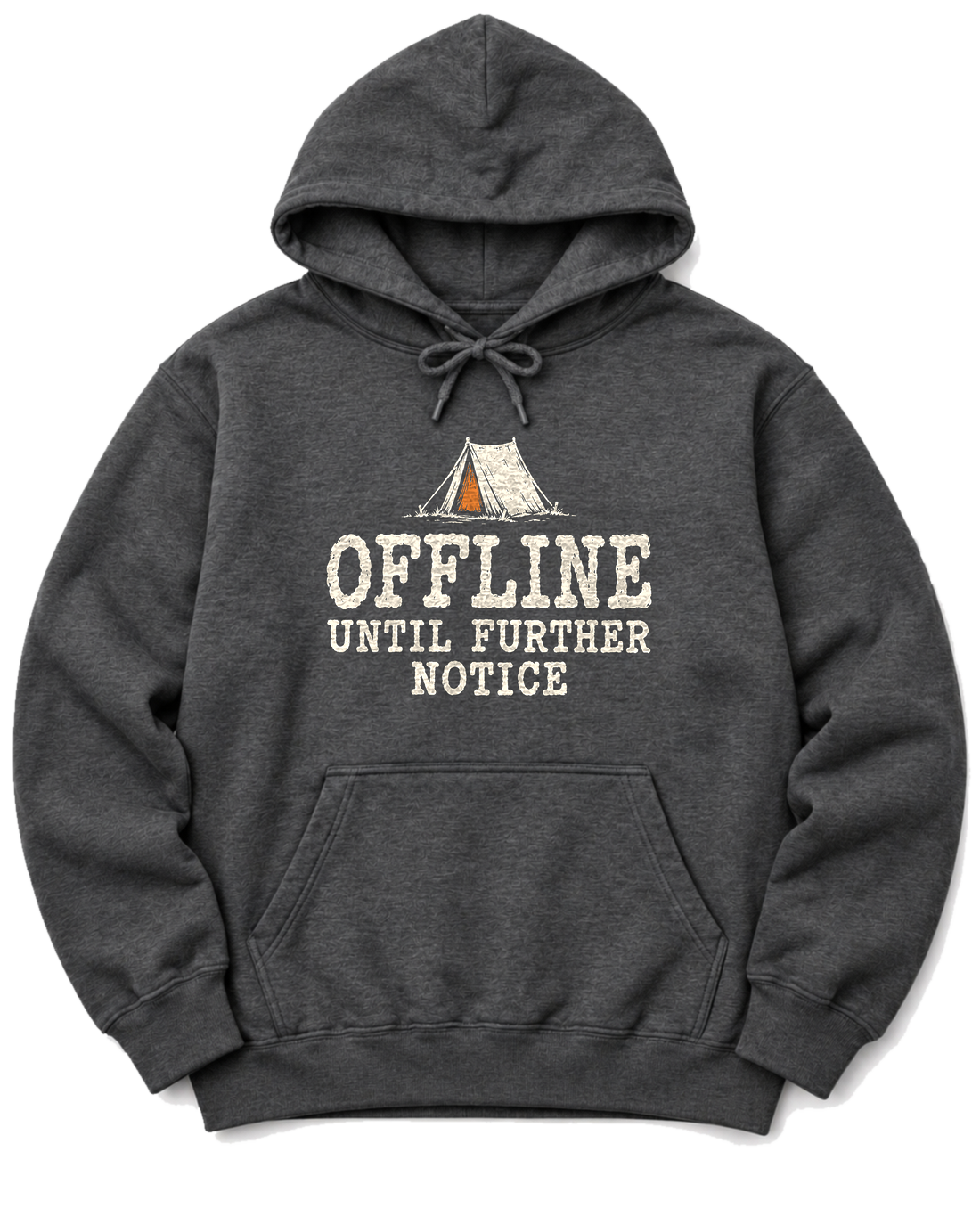 Offline Until Further Notice Hoodie - Dark Heather