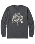 Currently Smelling Like Campfire Long Sleeve Shirt - Dark Heather