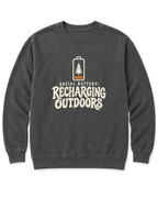 Social Battery: Recharging Outdoors Sweatshirt - Pepper