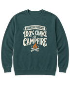 Weekend Forecast: 100% Chance of Campfire Sweatshirt - Blue Spruce